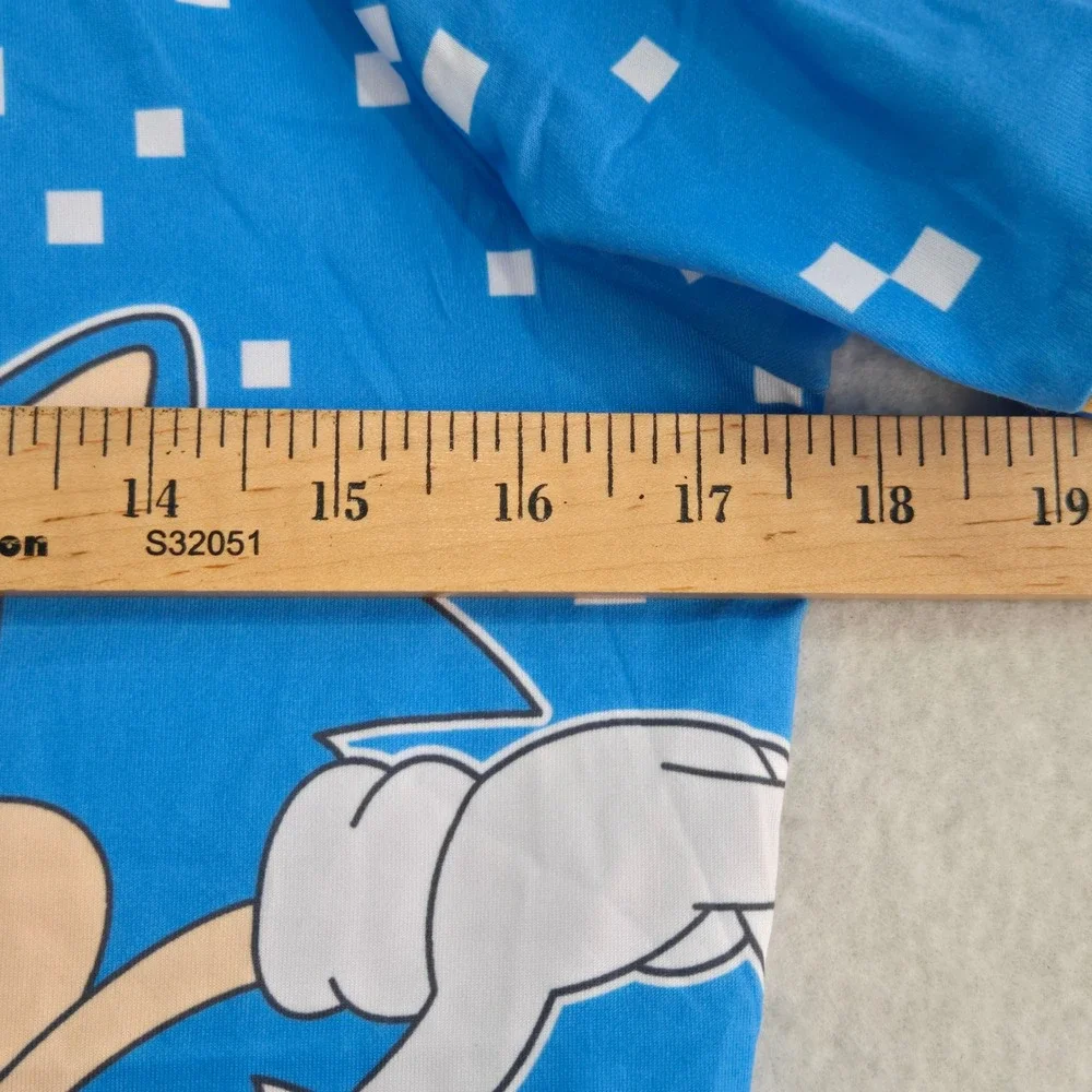 Sonic The Hedgehog Boys Pajama Set Blue Sonic Knuckles Tails Size M 10/12 SEGA